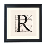 Architectural Letter R from De Divina Proportione by Leonardo da Vinci