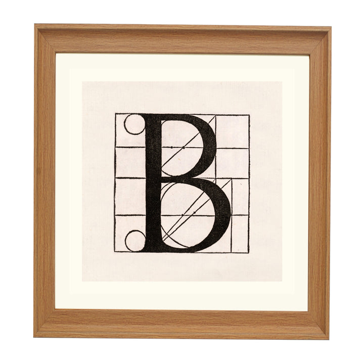 Architectural Letter B from De Divina Proportione by Leonardo da Vinci