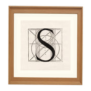 Architectural Letter S from De Divina Proportione by Leonardo da Vinci