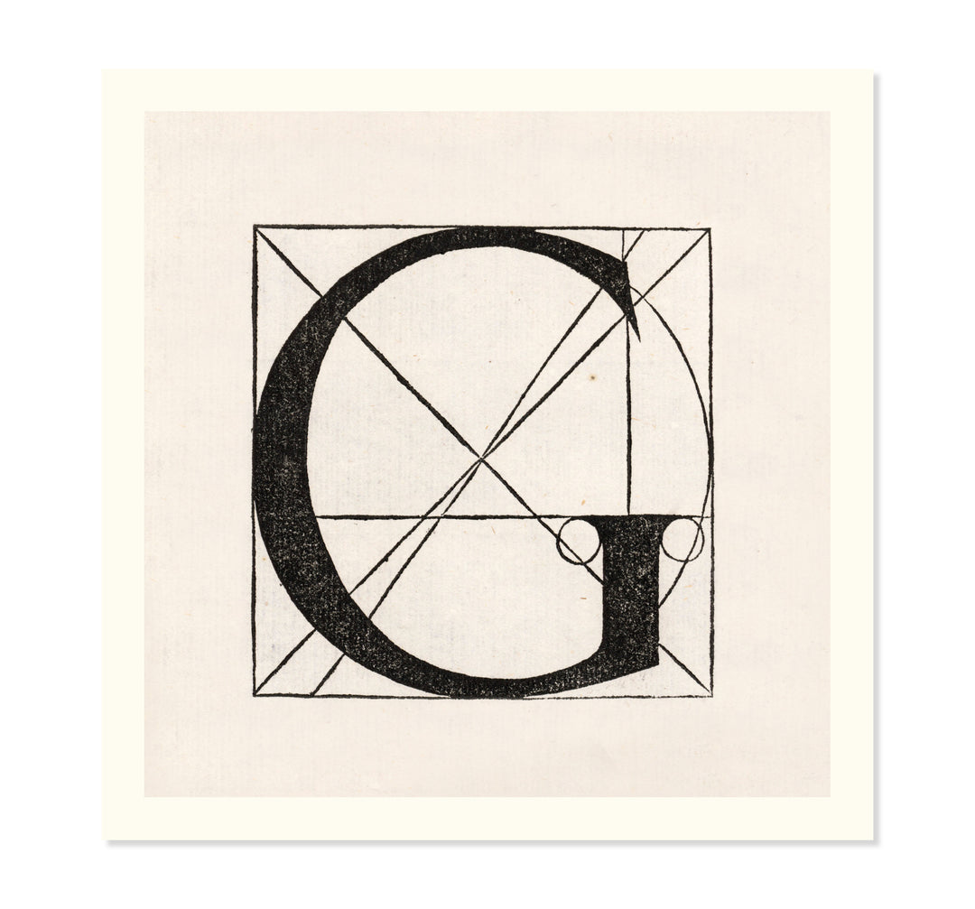 Architectural Letter G from De Divina Proportione by Leonardo da Vinci