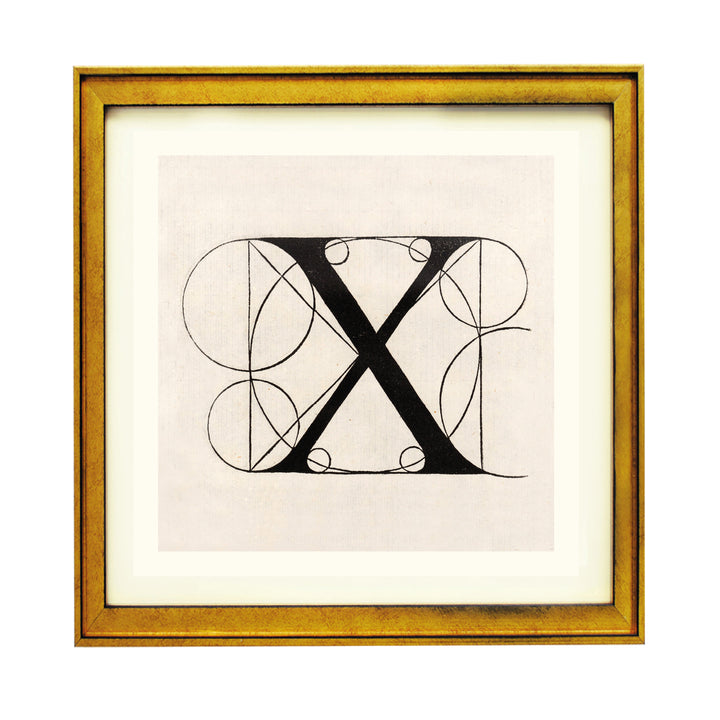 Architectural Letter X from De Divina Proportione by Leonardo da Vinci