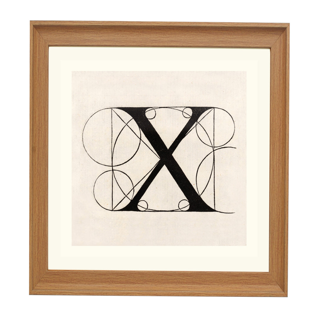 Architectural Letter X from De Divina Proportione by Leonardo da Vinci