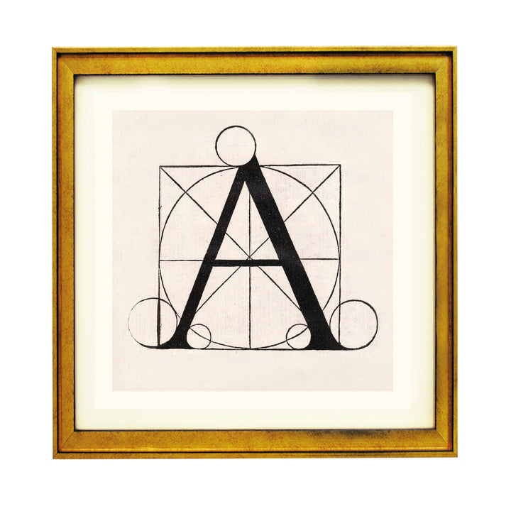 Architectural Letter A from De Divina Proportione by Leonardo da Vinci