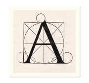 Architectural Letter A from De Divina Proportione by Leonardo da Vinci