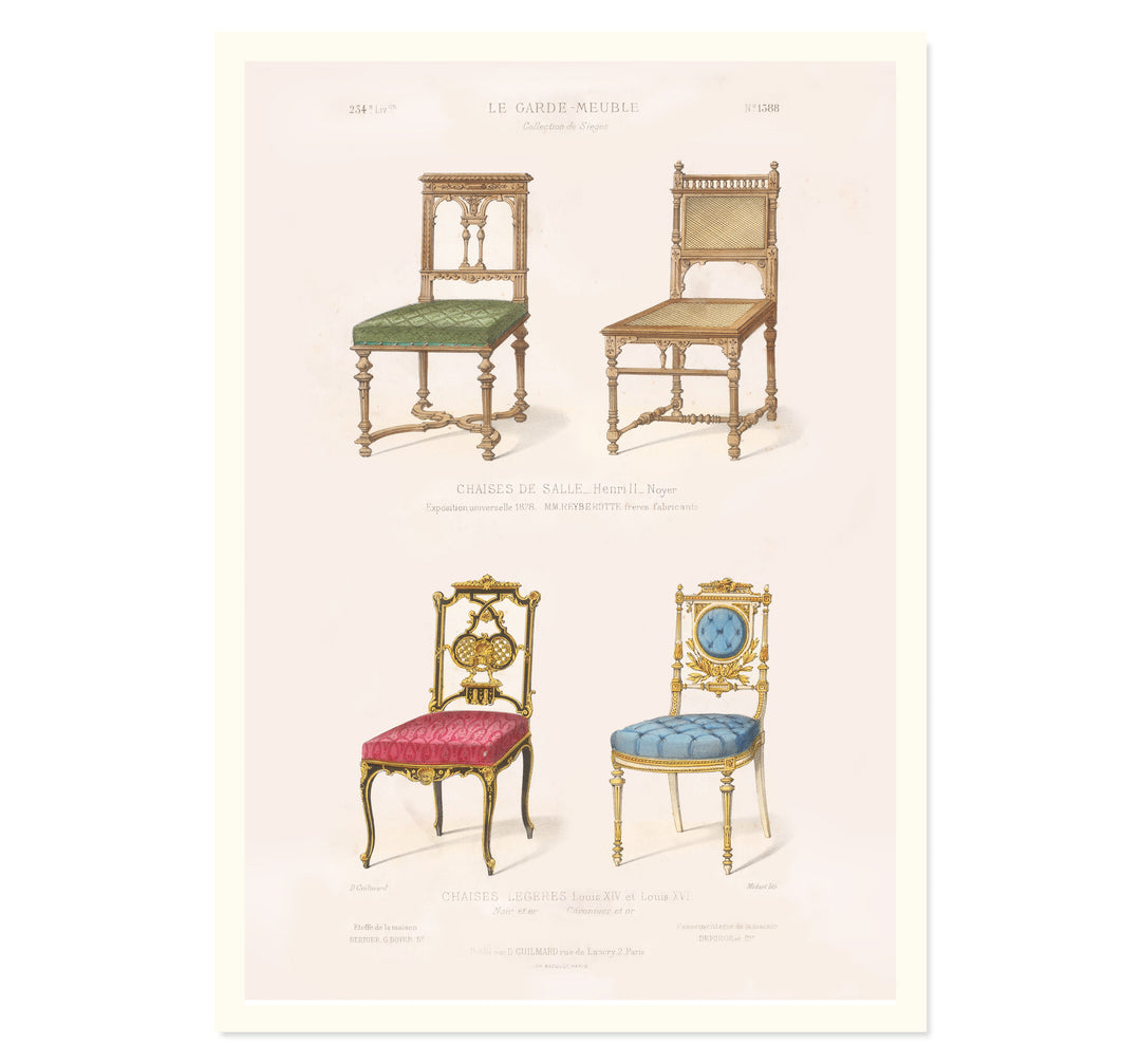 Chaises de Salle légères By Désiré Guilmard Art Print