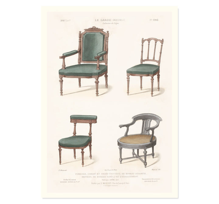 chaise de salle by désiré guilmard art print