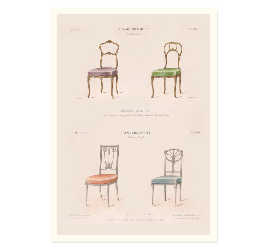 chaise de salle by désiré guilmard art print