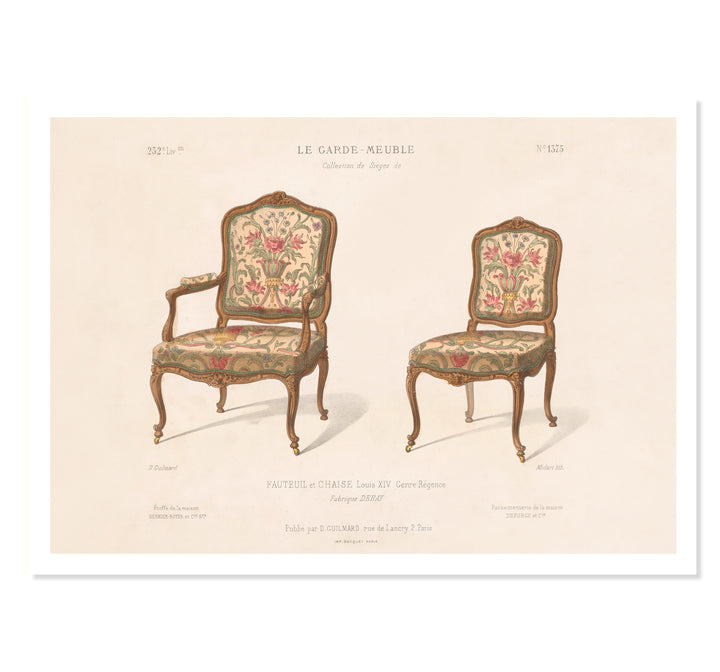 Fauteuil et Chaise By Désiré Guilmard Art Print