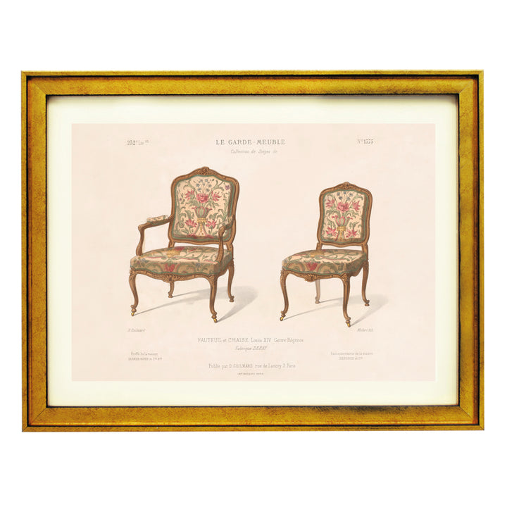 Fauteuil et Chaise By Désiré Guilmard Art Print