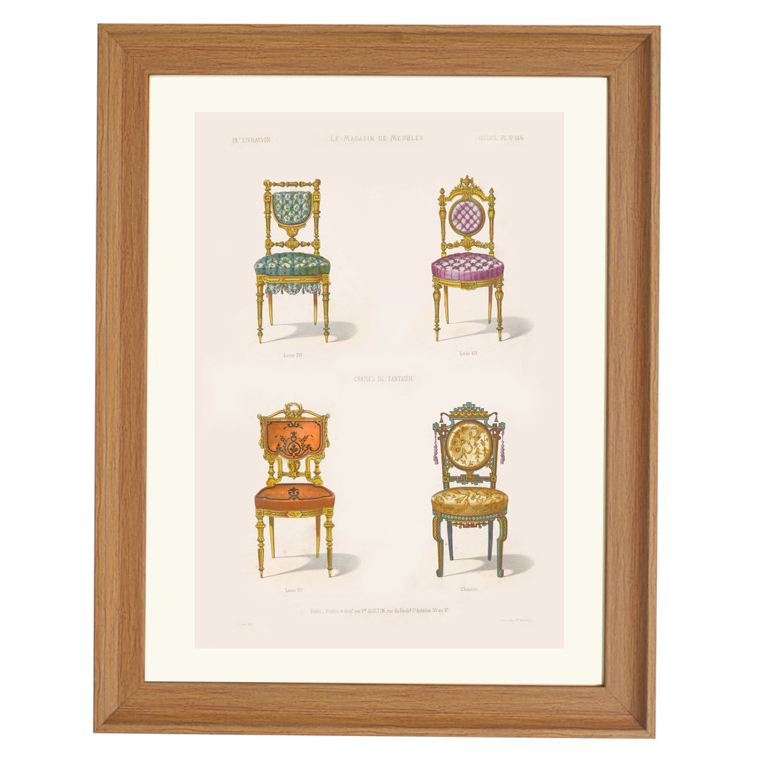 Chaises de fantaisie by désiré guilmard art print