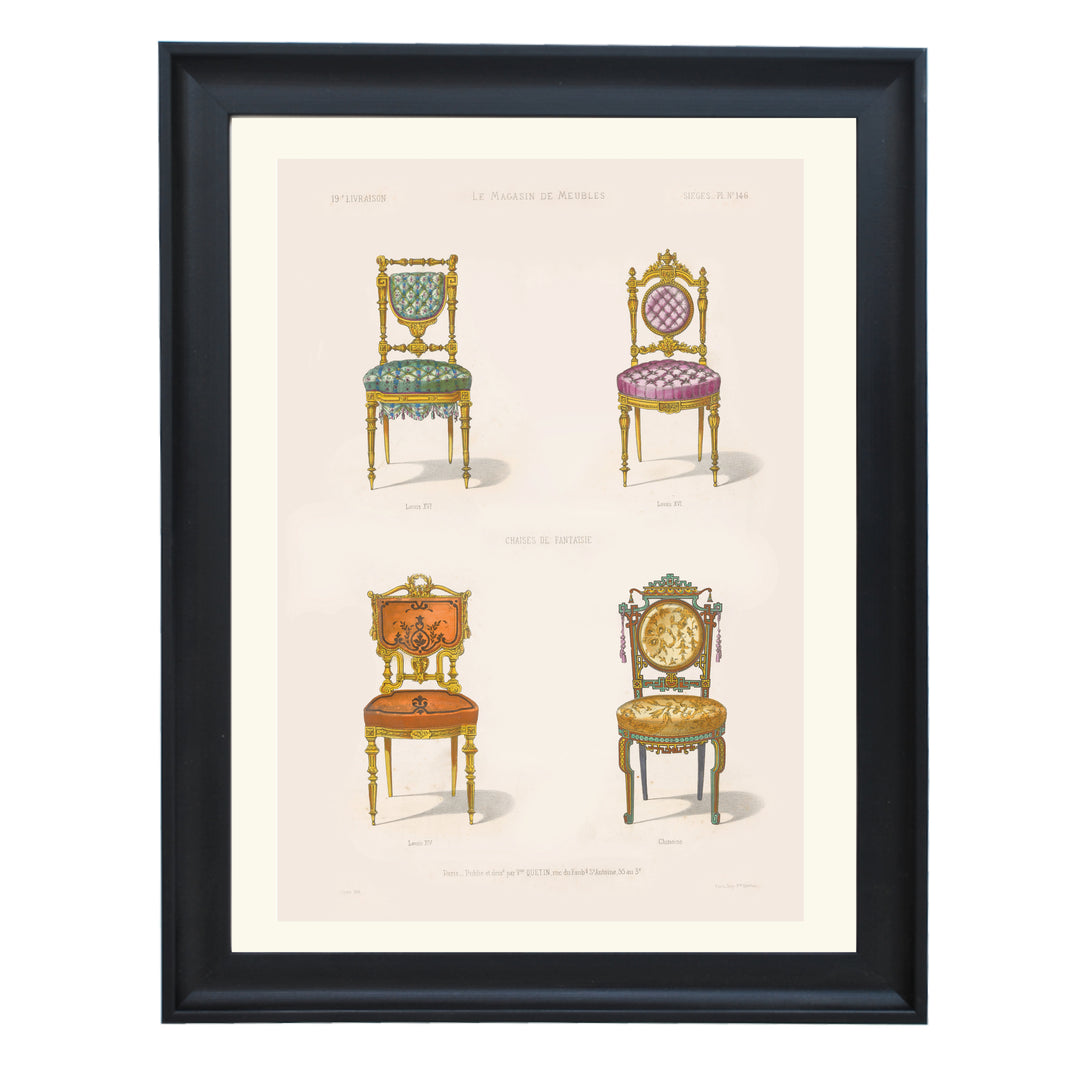 Chaises de fantaisie by désiré guilmard art print