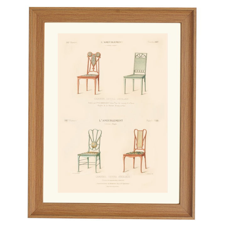 chaise genre anglais by désiré guilmard art print