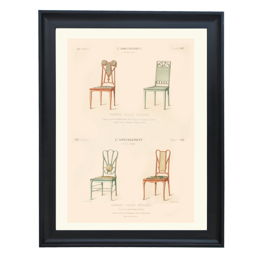 chaise genre anglais by désiré guilmard art print