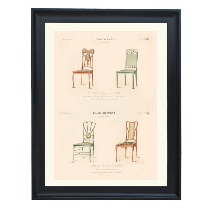 chaise genre anglais by désiré guilmard art print