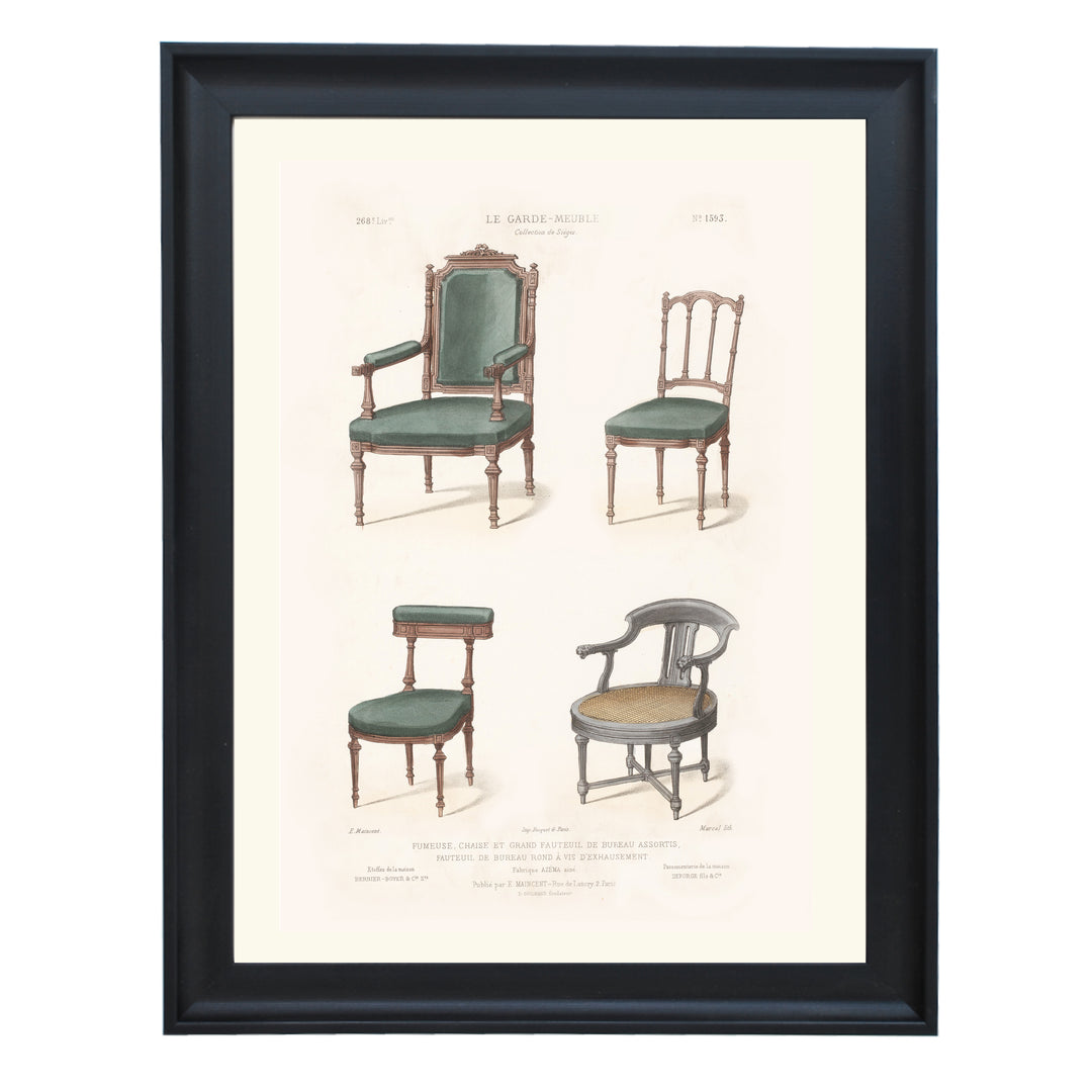 chaise de salle by désiré guilmard art print