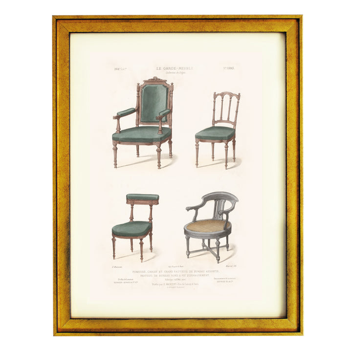 chaise de salle by désiré guilmard art print