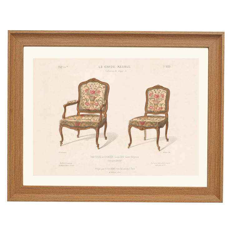 Fauteuil et Chaise By Désiré Guilmard Art Print