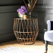 Artistic Dusty Copper Side Table