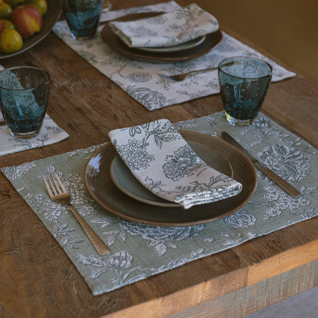 Ayana sage green tablemats