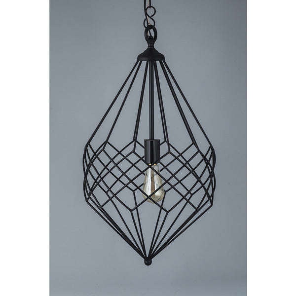 Black Metal Wire 1-light Pendant