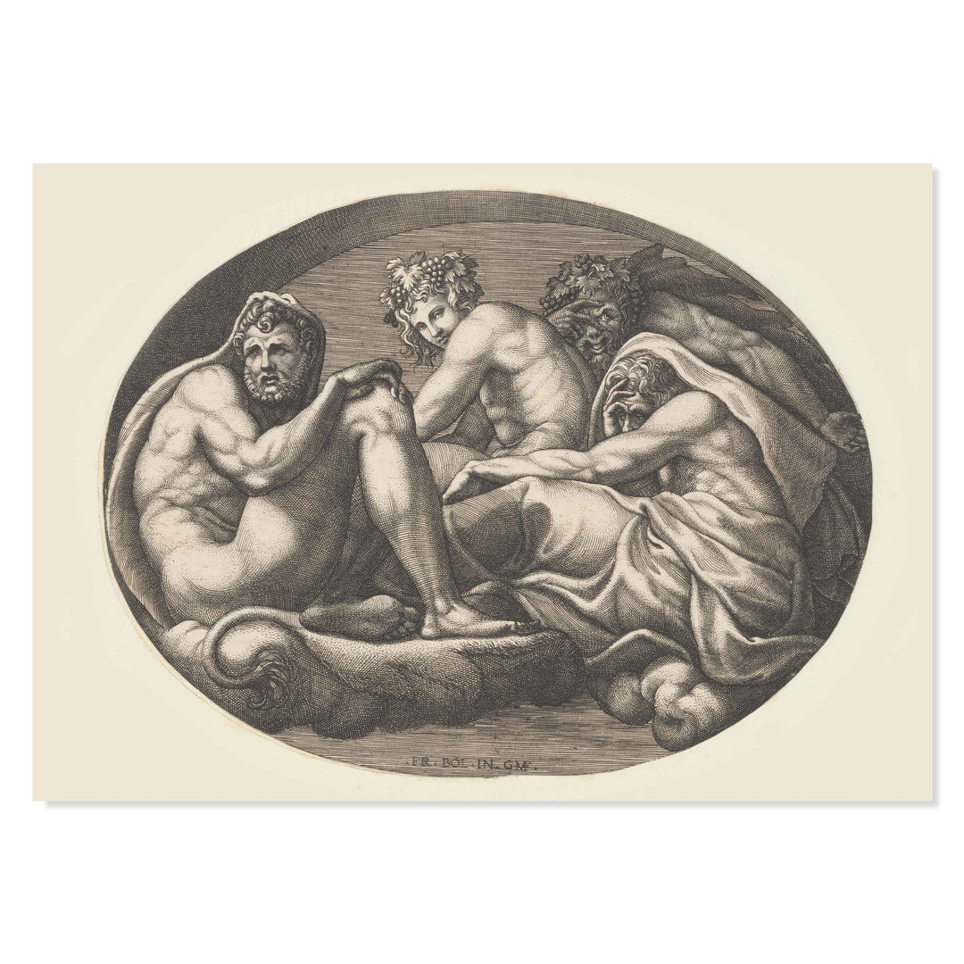 Hercules, Bacchus, Pan and Another God ART PRINT