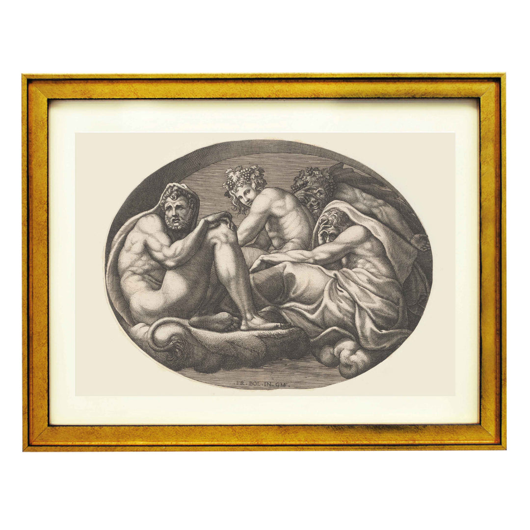 Hercules, Bacchus, Pan and Another God ART PRINT