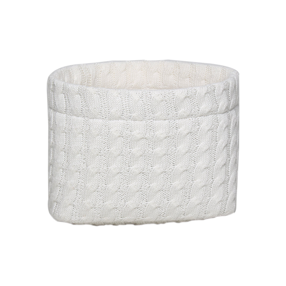 Organic Cotton Baby Basket | Cable Knitted