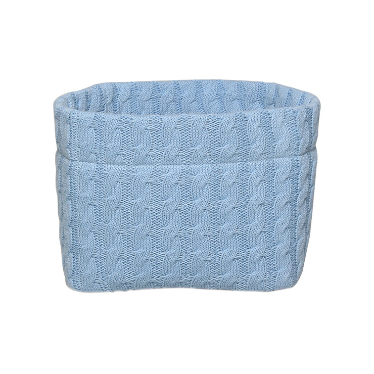Organic Cotton Baby Basket | Cable Knitted