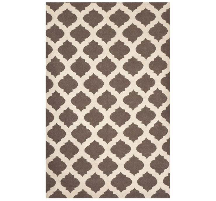 BROWN AND IVORY MOROCCAN DHURRIE