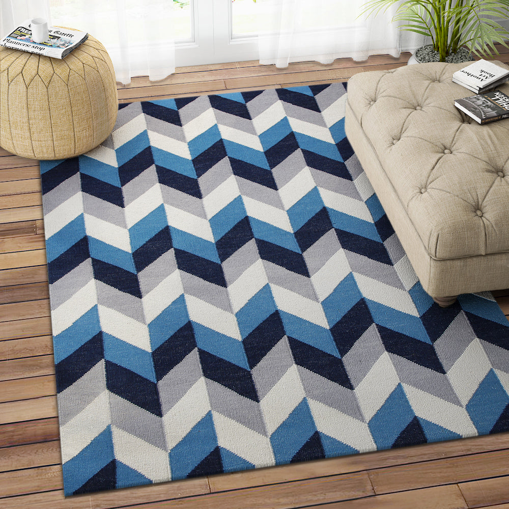 MULTICOLOR BLUE KILIM DHURRIE