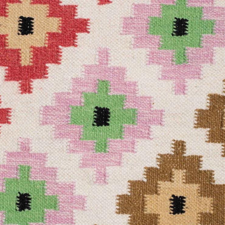 MULTICOLOR PIXEL KILIM HAND WOVEN DHURRIE