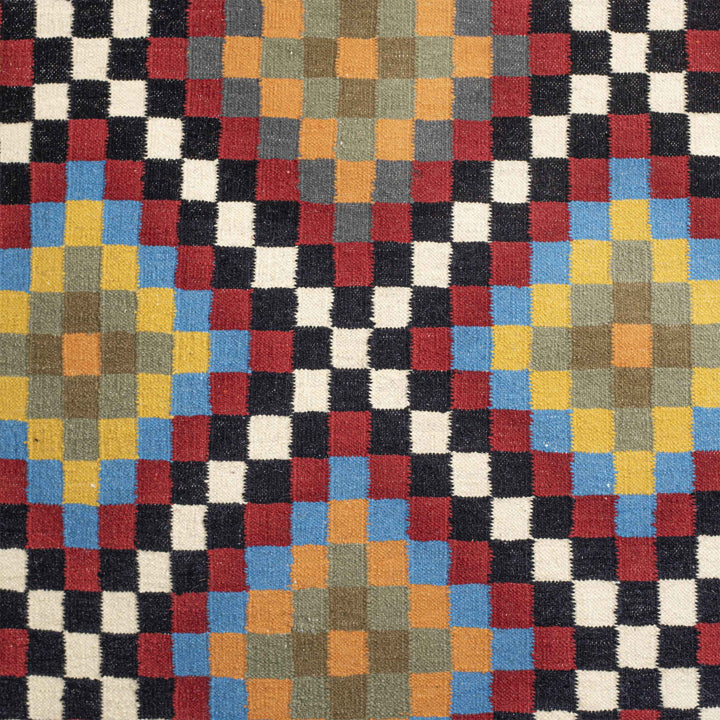 MULTICOLOR PIXEL KILIM HAND WOVEN DHURRIE