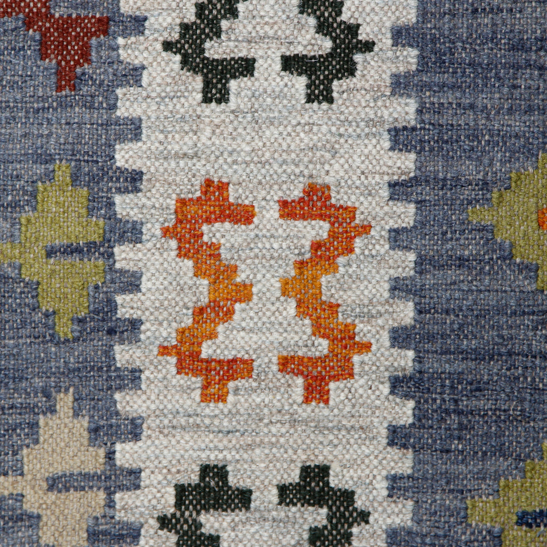 GREY MULTICOLOR KILIM HAND WOVEN DHURRIE