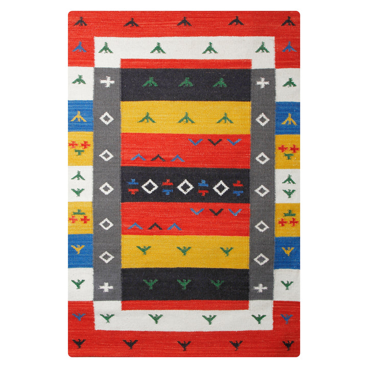 MULTICOLOR KILIM HAND WOVEN DHURRIE