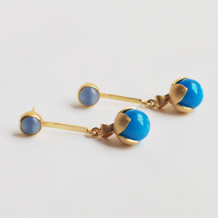 Miray - a new beginning, Blue Chalcedony Earrings