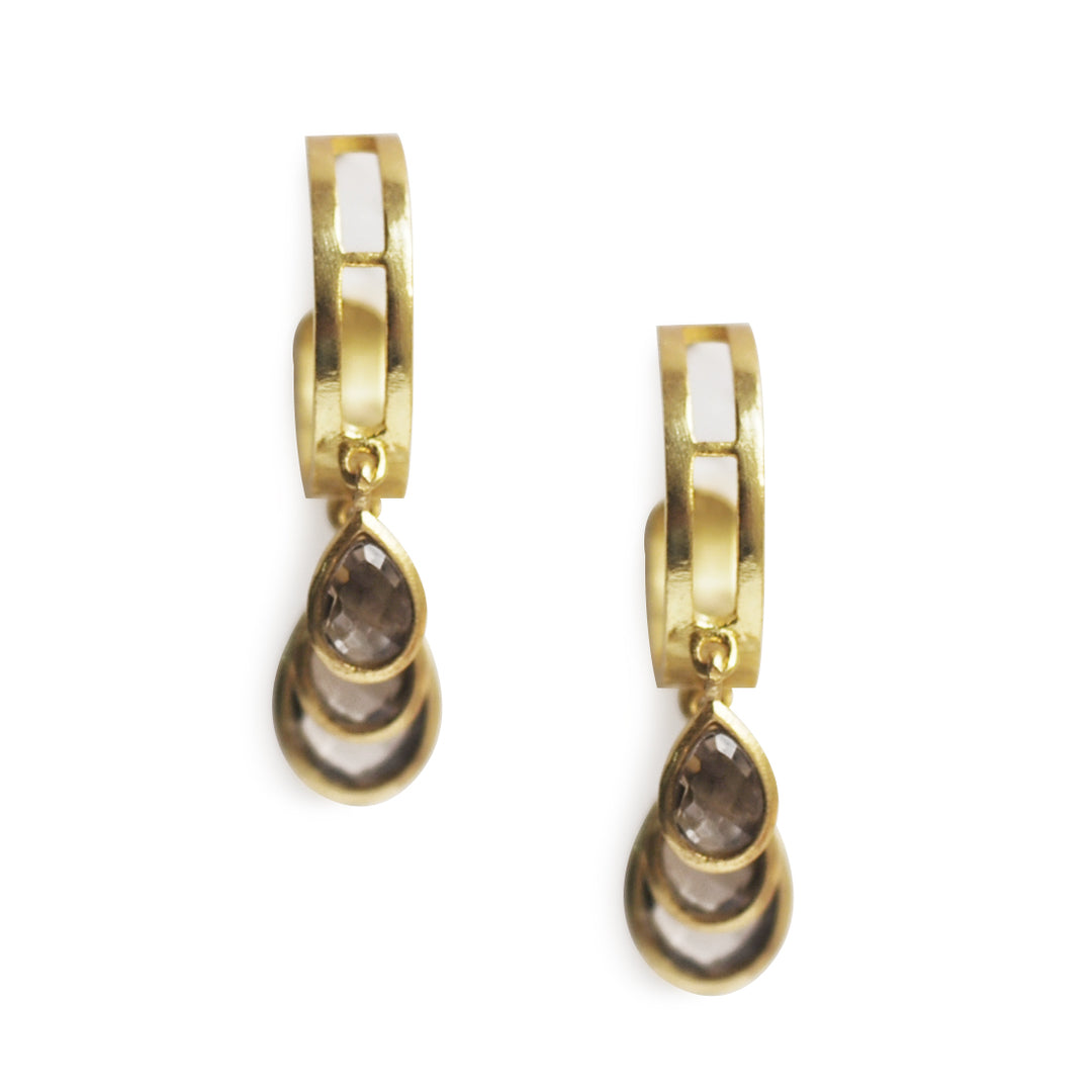 Sanaz - Full of Grace, Smoky Topaz earrings