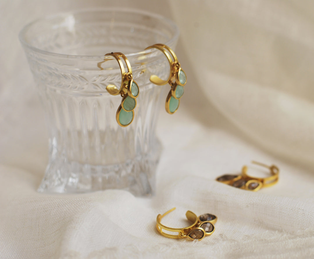 Sanaz - Full of Grace, Smoky Topaz earrings