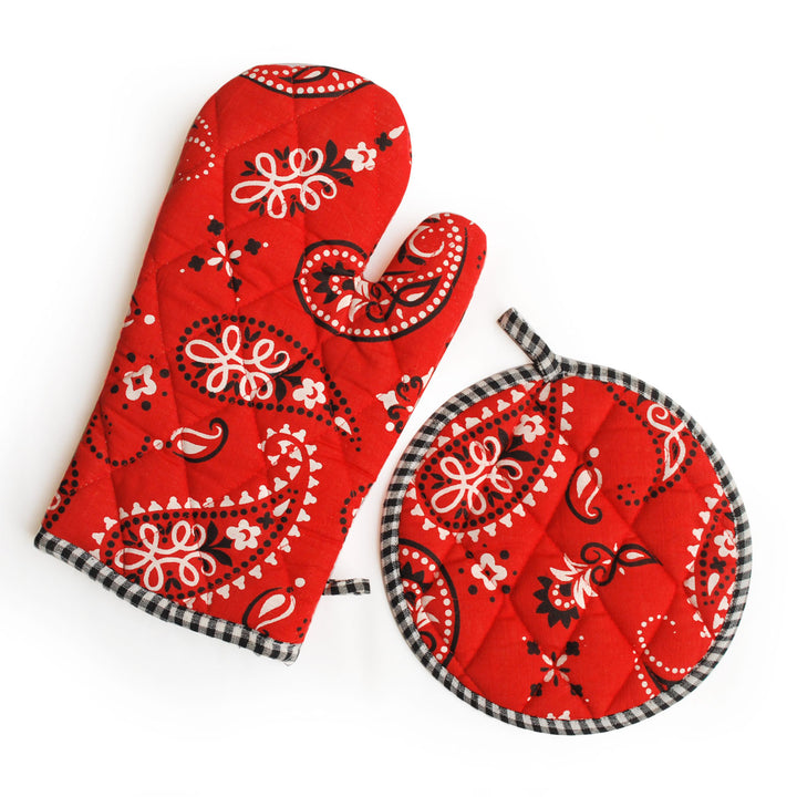 Valentina Pot Holder and Oven Mitt