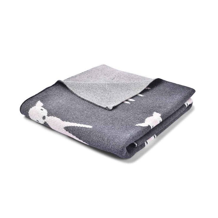 Dark Grey Deer Baby Blanket