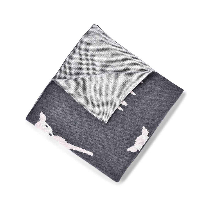 Dark Grey Deer Baby Blanket