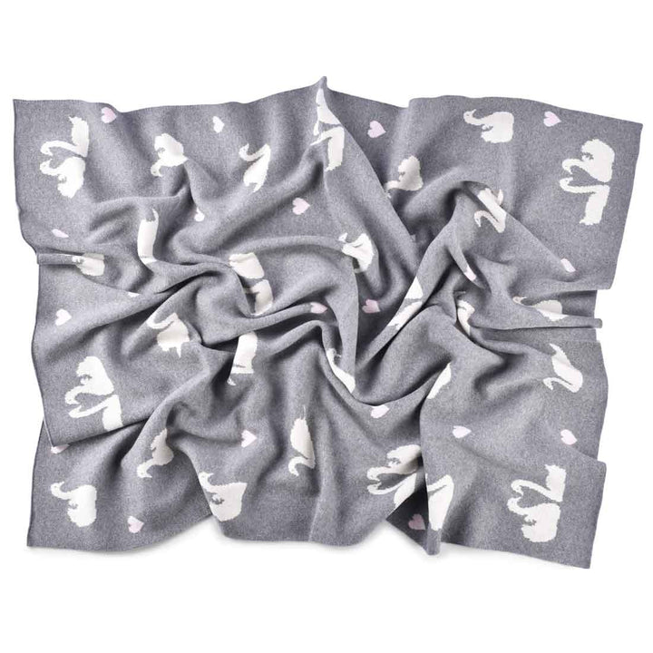 Swan Baby Blanket - Grey