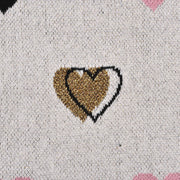 Golden Heart Baby Blanket - White