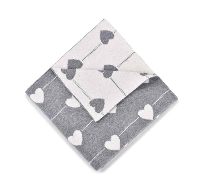 Reversible Heart Baby Blanket