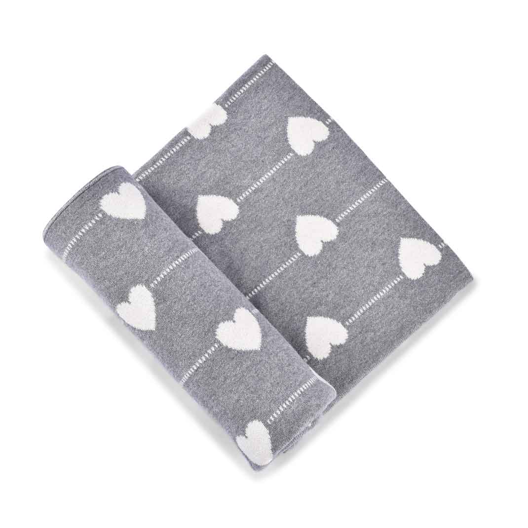 Reversible Heart Baby Blanket