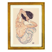 Egon Schiele Seated Nude Back art print