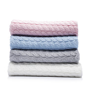 Organic Cotton Baby Blanket | Cable Knitted