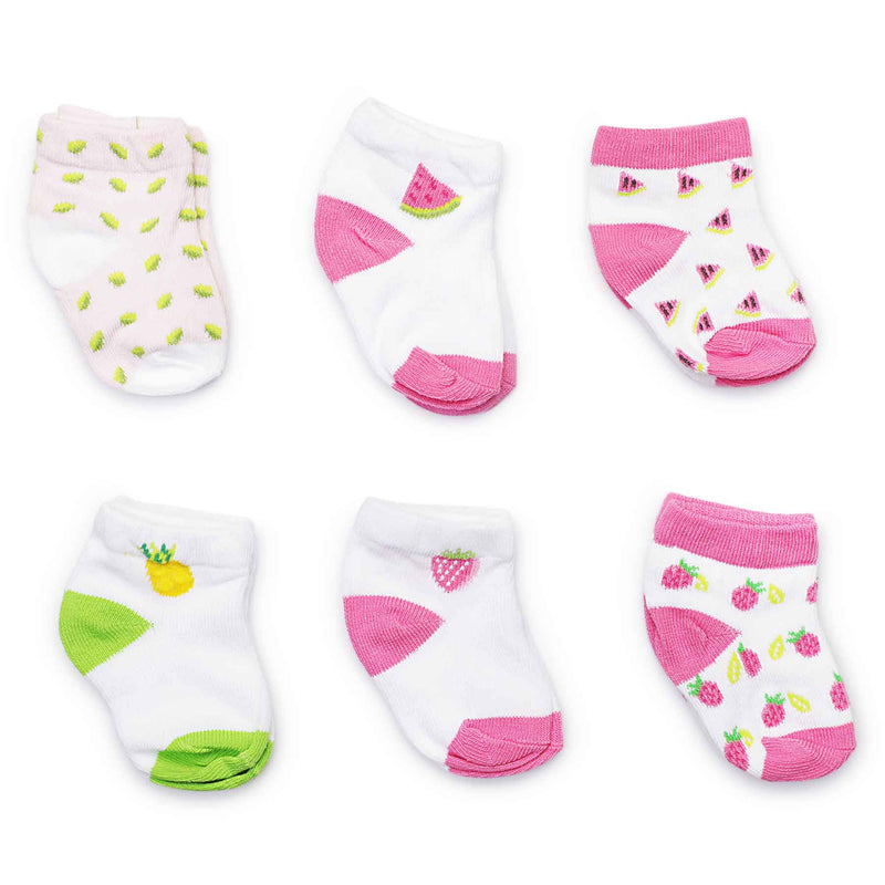 Baby Socks | 6-12 months | Pink Fruity (Pack of 6)