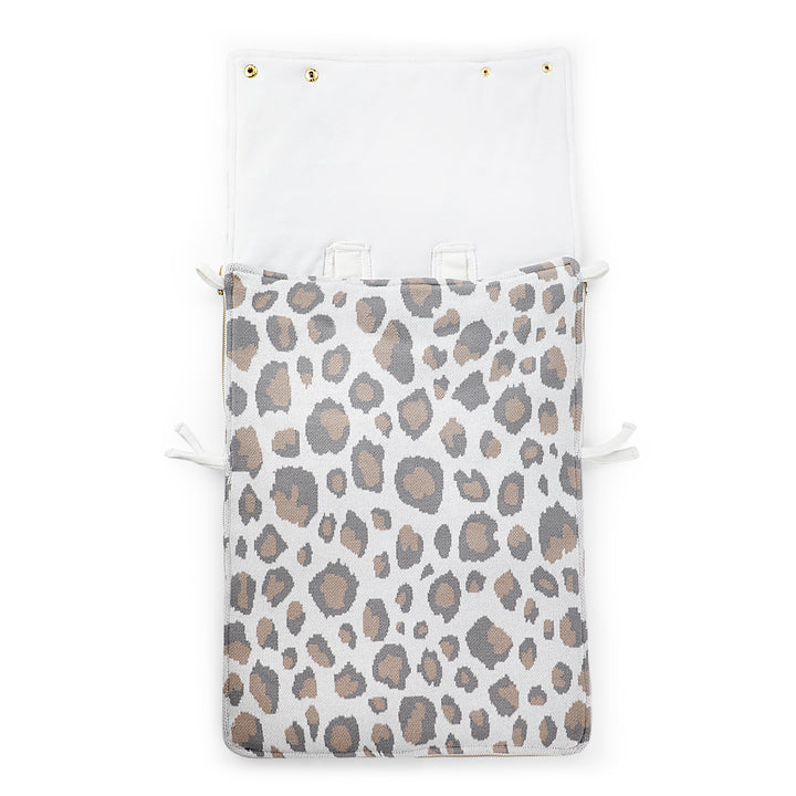 Organic Cotton Baby Footmuff | Panther Patterned