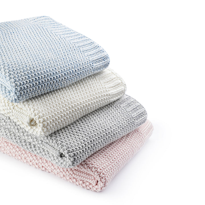 Organic Cotton Baby Blanket | Moss Knitted