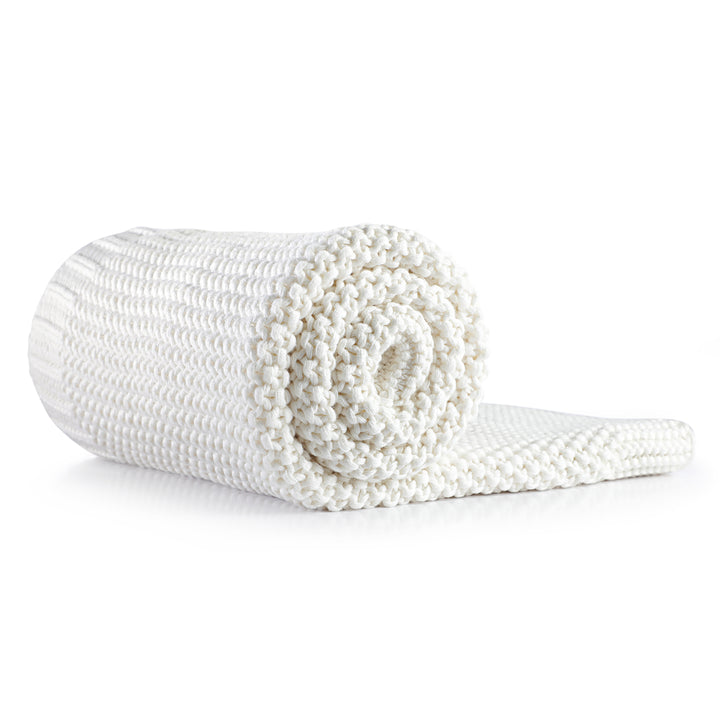 Organic Cotton Baby Blanket | Moss Knitted